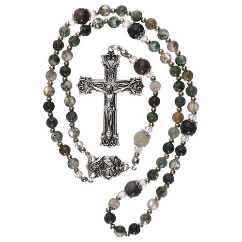 Glass rosary with variegated beads, 39 cm 4