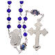 Crystal rosary with bleu decorated beads and Virgin with Child medal s2