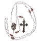 Transparent crystal rosary 3 mm, Virgin with Child medal and decorated Pater s4