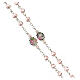 Rosary decorated beads Virgin Mary with Child pink crystal 3 mm s3