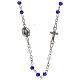 Halskette Rosenkranz mit blauen Kristallperlen und Motiv von Jesus Christus, 3 mm s1