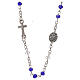 Halskette Rosenkranz mit blauen Kristallperlen und Motiv von Jesus Christus, 3 mm s2