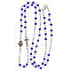 Rosary choker necklace, Divine Mercy, real crystal 3 mm s4
