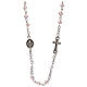 Halskette Rosenkranz mit rosafarbenen Kristallperlen und Motiv eines Engelchens, 3 mm s2
