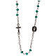 Rosary choker necklace, Our Lady of Guadalupe, real crystal 3 mm s1