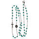 Rosary choker necklace, Our Lady of Guadalupe, real crystal 3 mm s4