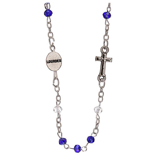 Rosenkranz Halskette mit Kristallperlen Unsere Liebe Frau von Lourdes, 3 mm 2