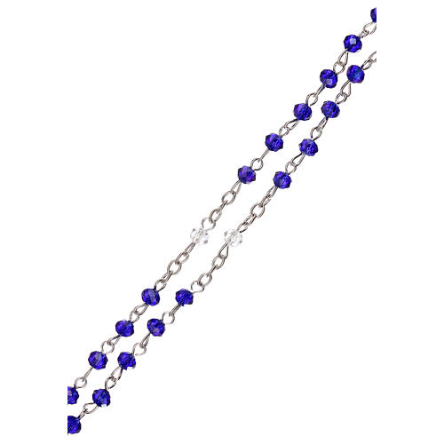 Rosenkranz Halskette mit Kristallperlen Unsere Liebe Frau von Lourdes, 3 mm 3