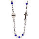 Rosary choker necklace, Our Lady of Lourdes, real crystal 3 mm s2