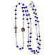 Rosary choker necklace, Our Lady of Lourdes, real crystal 3 mm s4