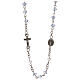 Rosenkranz Halskette mit hellblauen Kristallperlen Unsere Liebe Frau von Fátima, 3 mm s1