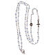 Rosary choker necklace, Our Lady of Fatima, real crystal 3 mm s4