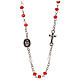 Rosenkranz Halskette mit roten Kristallperlen Heilige Familie, 3 mm s2
