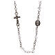 Rosary choker necklace, Holy Communion, real crystal 3 mm s1