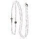 Rosary choker necklace, Holy Communion, real crystal 3 mm s4