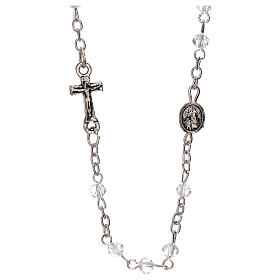 Rosary choker Holy Communion real crystal 3 mm