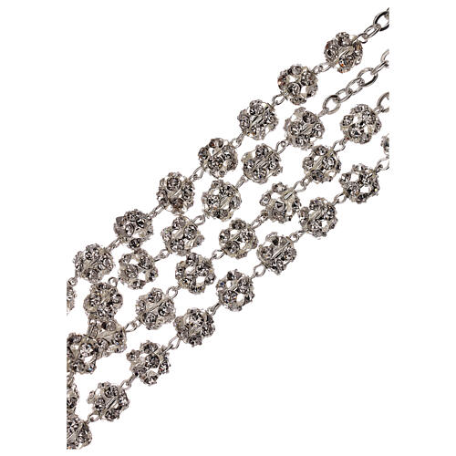 Rosary for wedding silvery crystal beads 5 mm 4