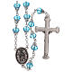 Rosary with glossy light blue beads 7 mm s2