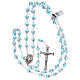 Rosary with glossy light blue beads 7 mm s4