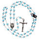 Rosary with glossy light blue beads 7 mm s5