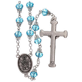 Crystal rosary light blue bright beads 5 mm