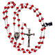 Rosary with glossy red beads 7 mm s4
