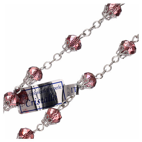 Crystal rosary lilac bright beads 5 mm 3