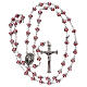 Crystal rosary lilac bright beads 5 mm s4