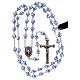 Rosary with 5 mm shiny blue crystal beads s4