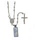 Collana rosario Madonna Misericordiosa argento 925 grani 2 mm s2