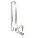 Collana rosario Madonna Misericordiosa argento 925 grani 2 mm s4