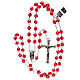 Red crystal rosary with 5 mm beads and Virgin with Child s4