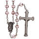 Pink crystal rosary with 5 mm beads and Virgin with Child s2
