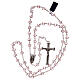 Pink crystal rosary with 5 mm beads and Virgin with Child s4