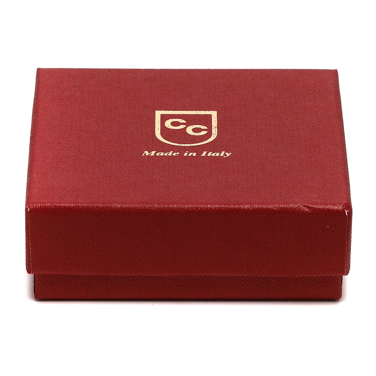 Terço cristal cor-de-rosa contas 5 mm Nossa Senhora da Misericórdia 4