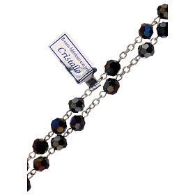 Terço cristal roxo contas 5 mm Nossa Senhora da Misericórdia s3