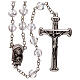 Transparent crystal rosary with 5 mm beads and Virgin with Child s1