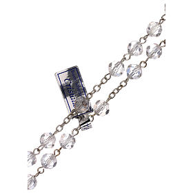 Terço cristal transparente contas 5 mm Nossa Senhora da Miséricordia s3