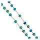 Glass rosary with acqua blue beads 6 mm s3