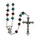 Rosary with red glass beads 6 mm s1