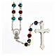 Rosary with red glass beads 6 mm s2