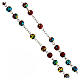 Rosary with red glass beads 6 mm s3