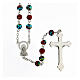 Glass rosary with 6 mm red beads s2