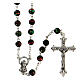 Rosary with black glass beads 6 mm s1