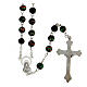 Rosary with black glass beads 6 mm s2
