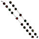 Rosary with black glass beads 6 mm s3