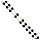 Glass rosary with 6 mm round polished black beads s3