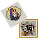 Semi-crystal rosary with Virgin with Child, brown, 6 mm s1