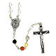 Semi-crystal rosary with Virgin with Child, brown, 6 mm s2