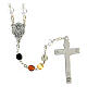Semi-crystal rosary with Virgin with Child, brown, 6 mm s3